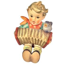 Hummel German Figurine #110/0 "Let's Sing" TMK-4 Boy with Accordion music Vintag